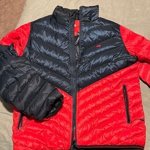 Gently worn Nike down feather jacket.  Great condition, all zippers work perfect